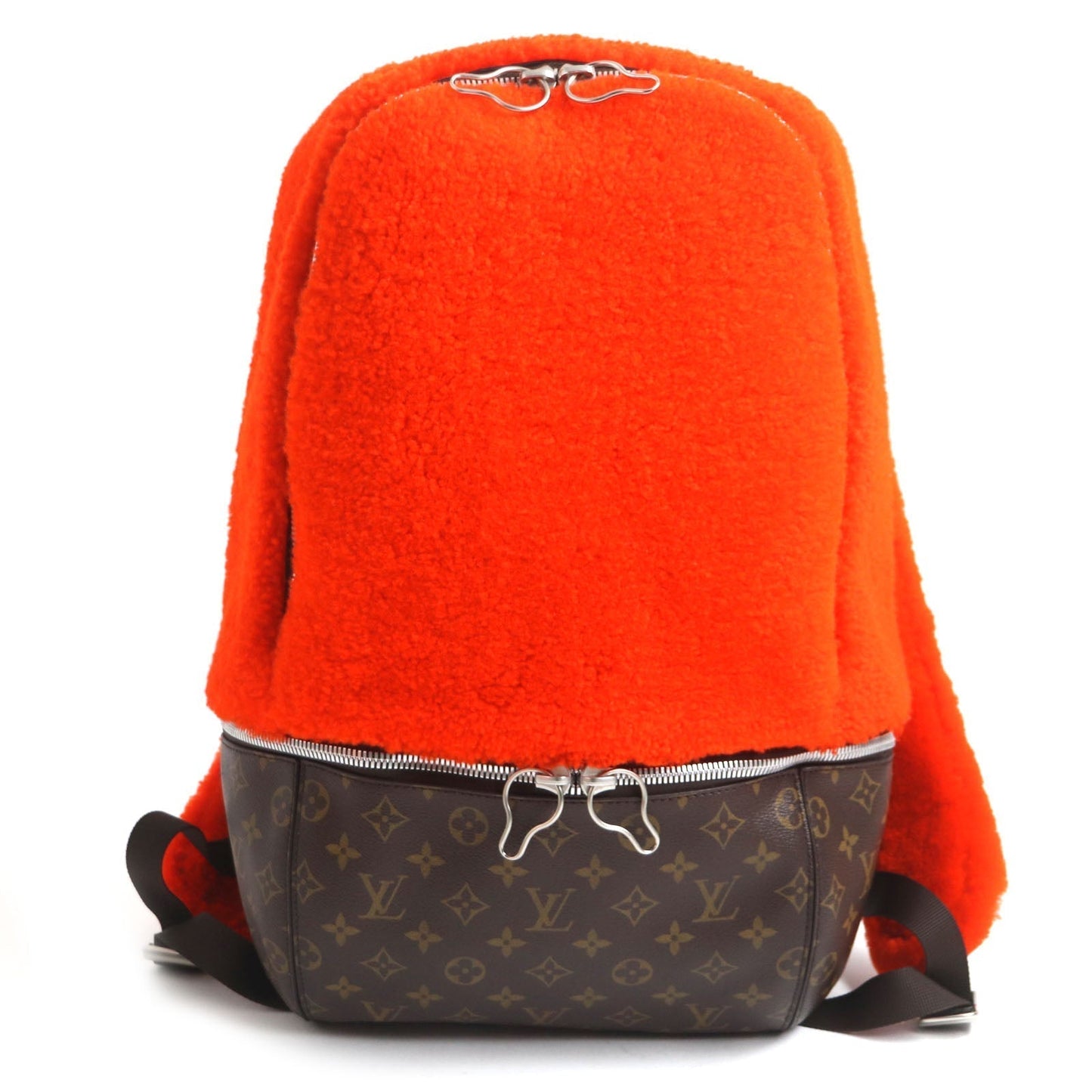 LOUIS VUITTON Backpack M40277 Monogram canvas x fleece/sheepskin Orange Monogram 2014 Celebrating Monogram Sac a do Bosphore mens d