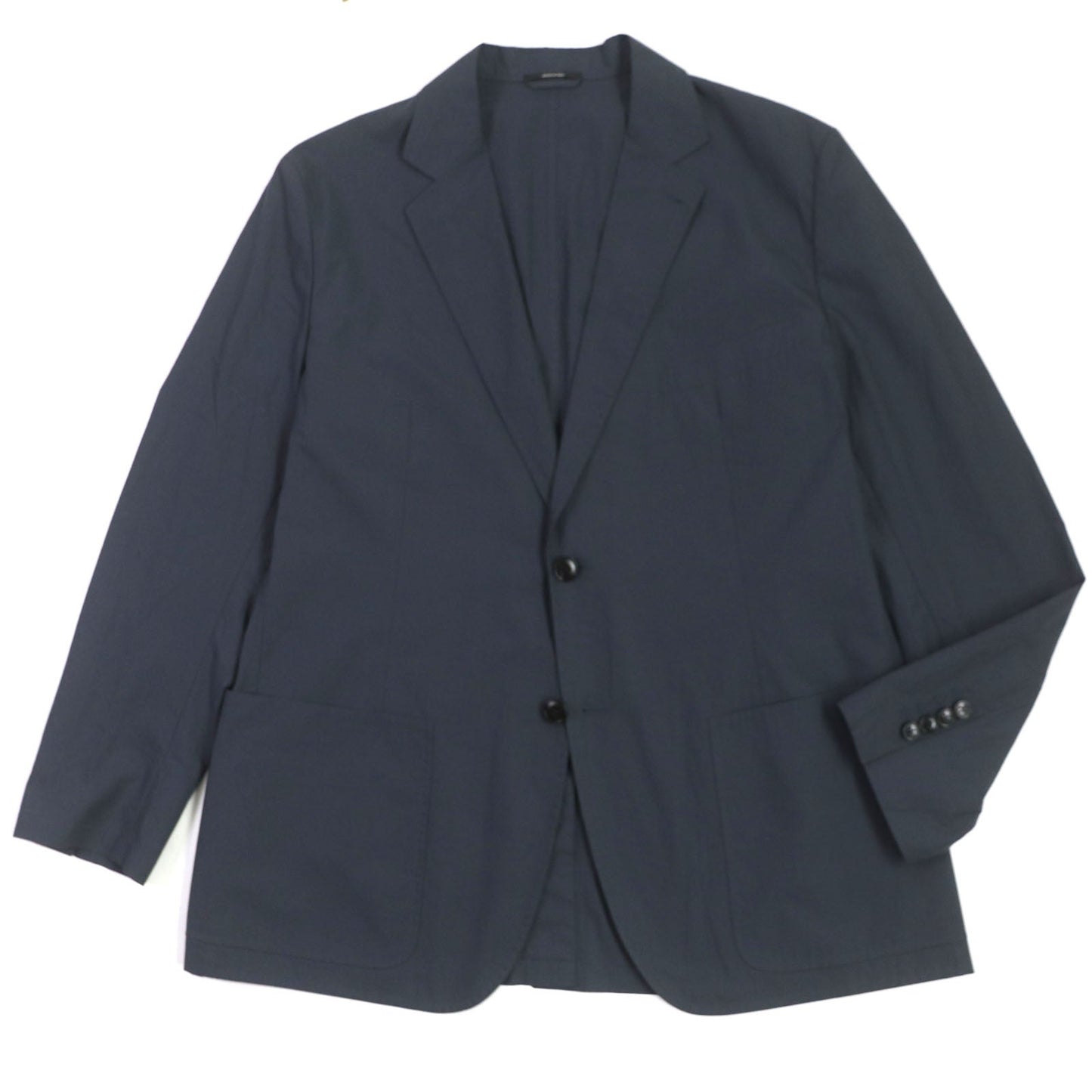 HERMES tailored jacket 21-5257 Main: 100% cotton Navy mens 56 d