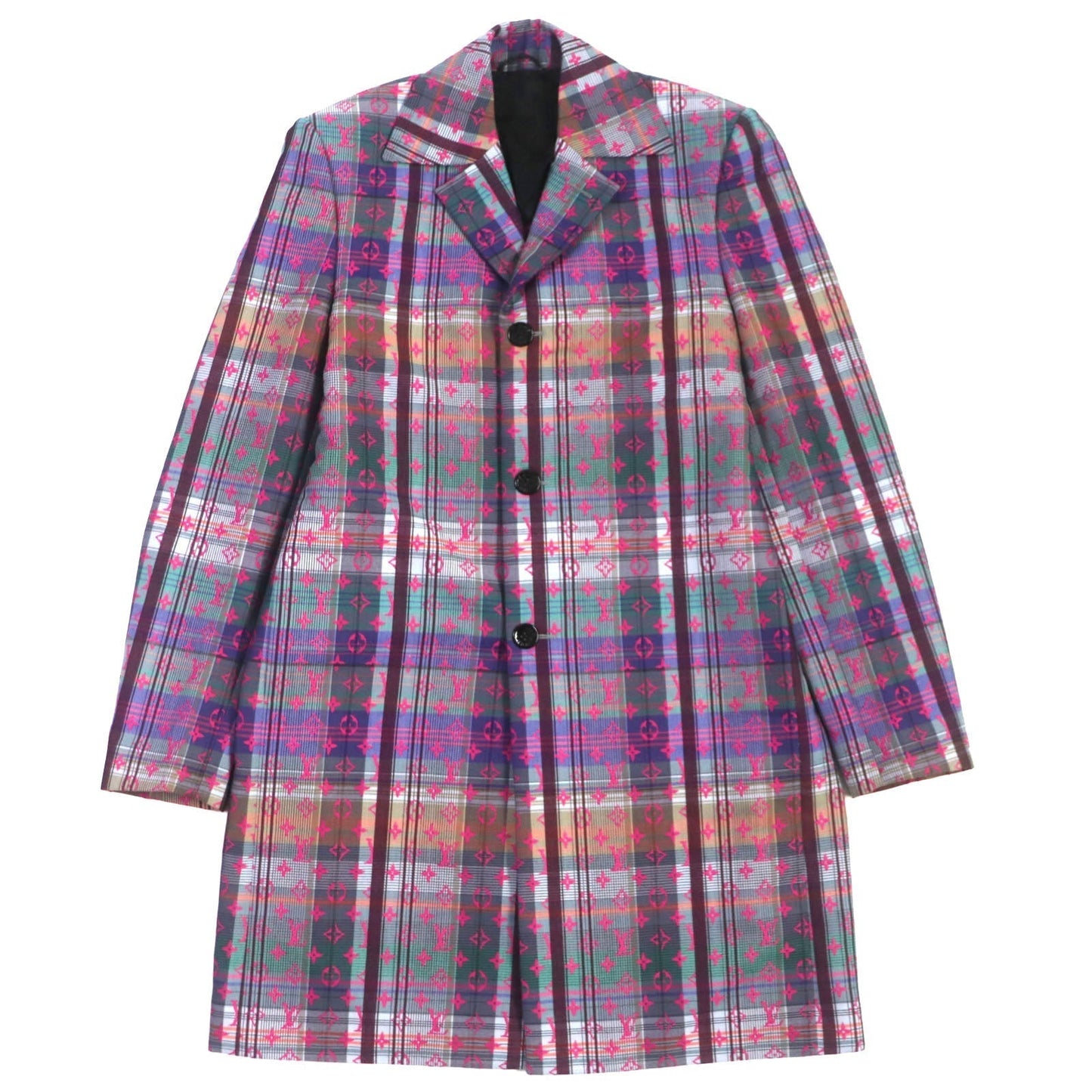 LOUIS VUITTON Chester coat wool Pink multi 48