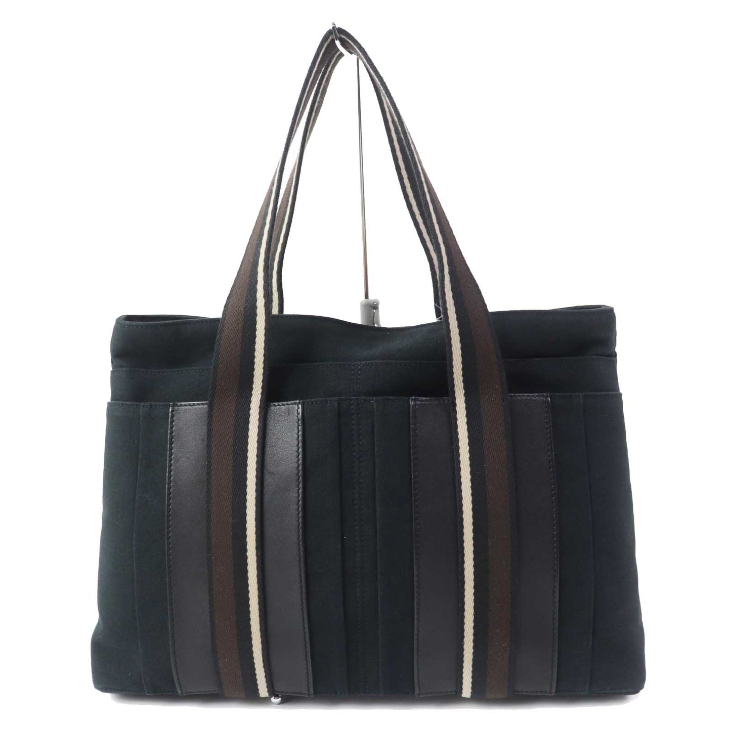 HERMES Tote Bag Canvas, Leather black Toroca Horizontal MM Women(Unisex) d