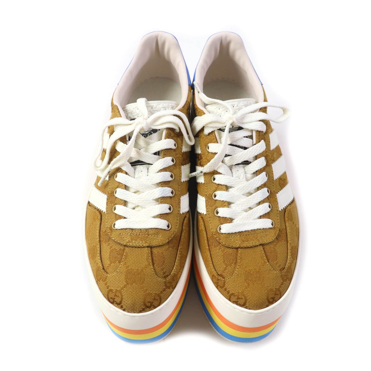 GUCCI sneakers 707873 GG canvas, leather multicolor Gazelle Women 24.5 Secondhand