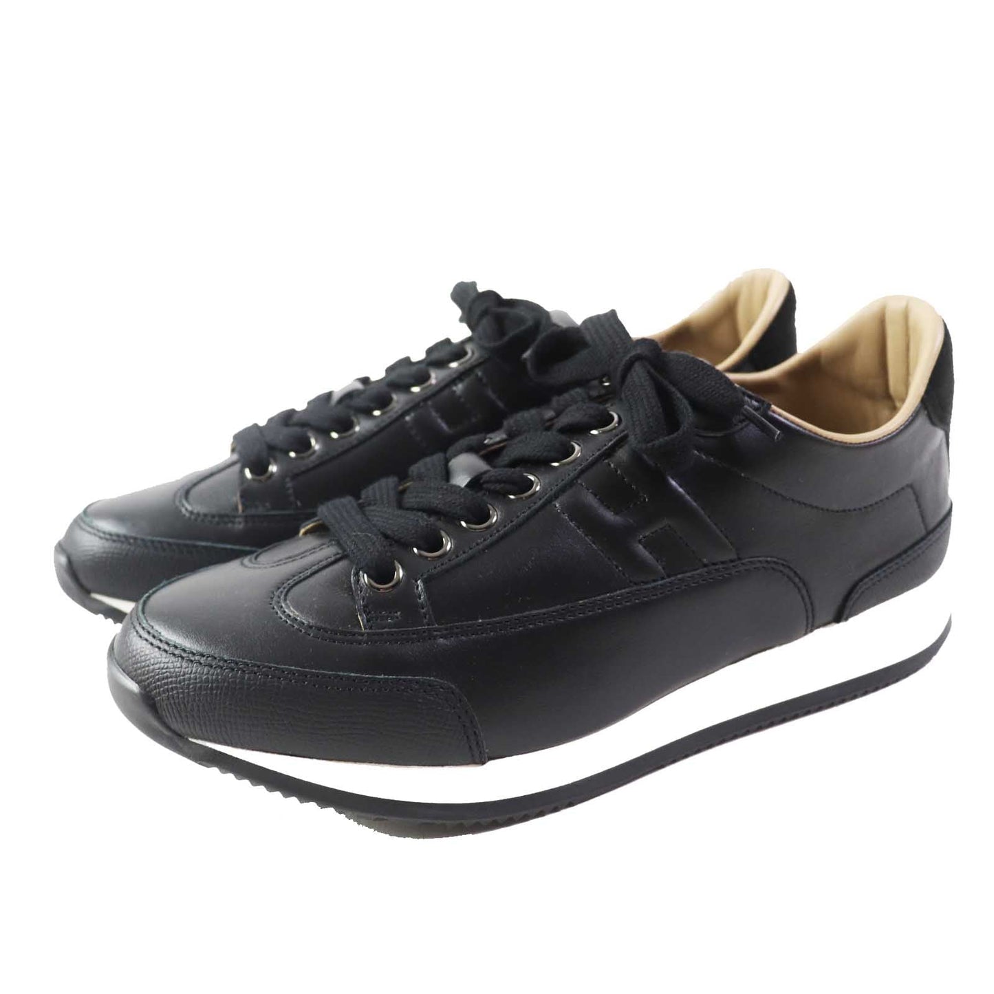 HERMES sneakers Main: Leather black Trail Women 37.5 d