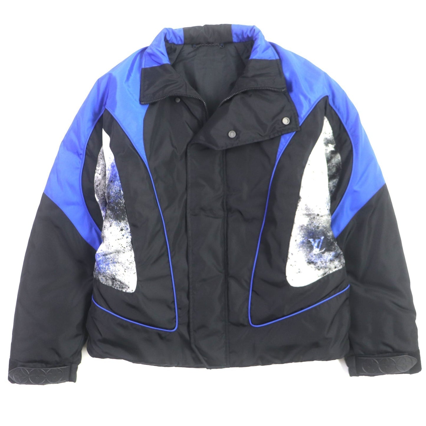 LOUIS VUITTON Blouson 1A63FQ Outer: 100% nylon, Lining: 51% cotton, Lining: 49% nylon, Filling: 100% nylon Black blue mens 46 d