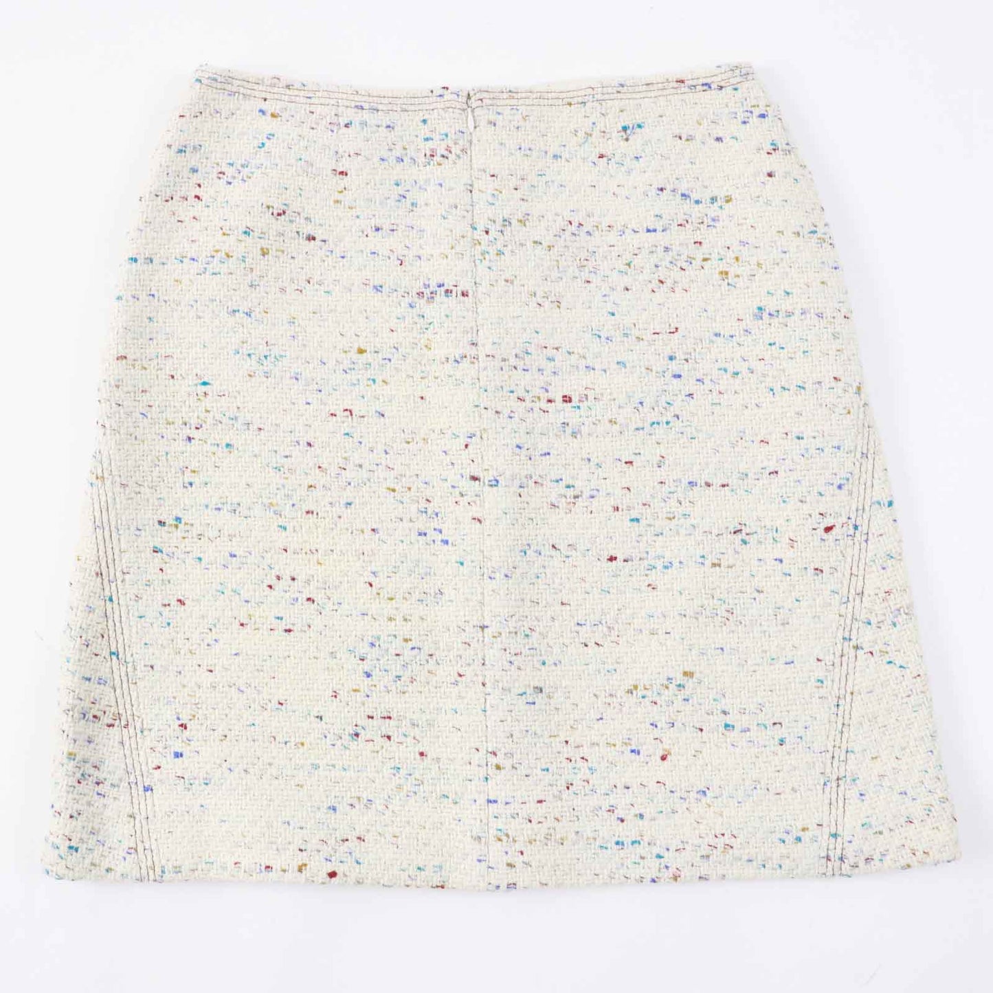 CHANEL Wool Nylon Trapezoid Skirt 46