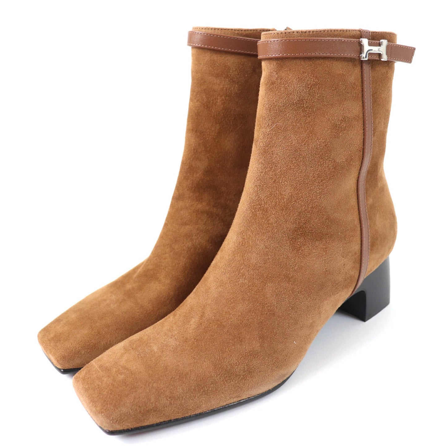 HERMES short boots Main: Suede leather Brown Oh Mage Women 36 d