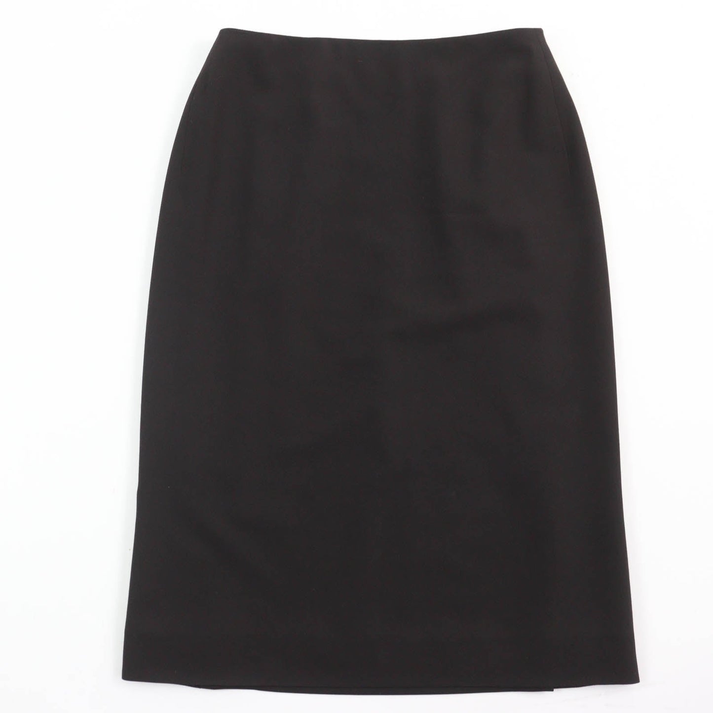 HERMES Tight Skirt Main: 100% wool, Part: Cowhide, Lining: 100% silk Dark brown Women 36 d