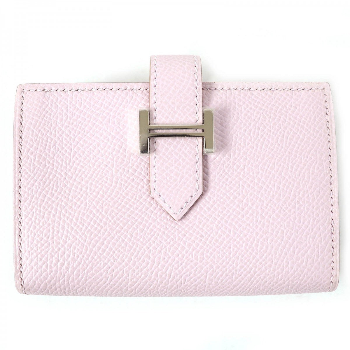 HERMES Bifold Wallet Main?FEpsom mauve pail Bearn Mini Women d