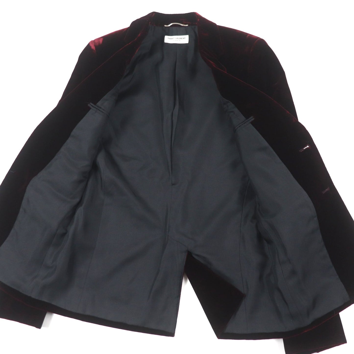 Saint Laurent Paris tailored jacket Velour Silk Lined Jacket