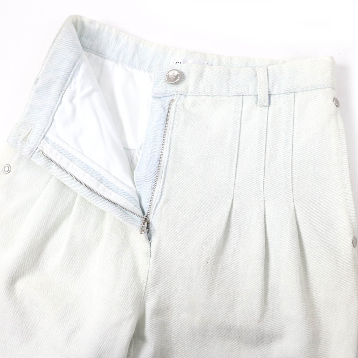 Chanel COCO Button Cotton Polyester Denim Pants