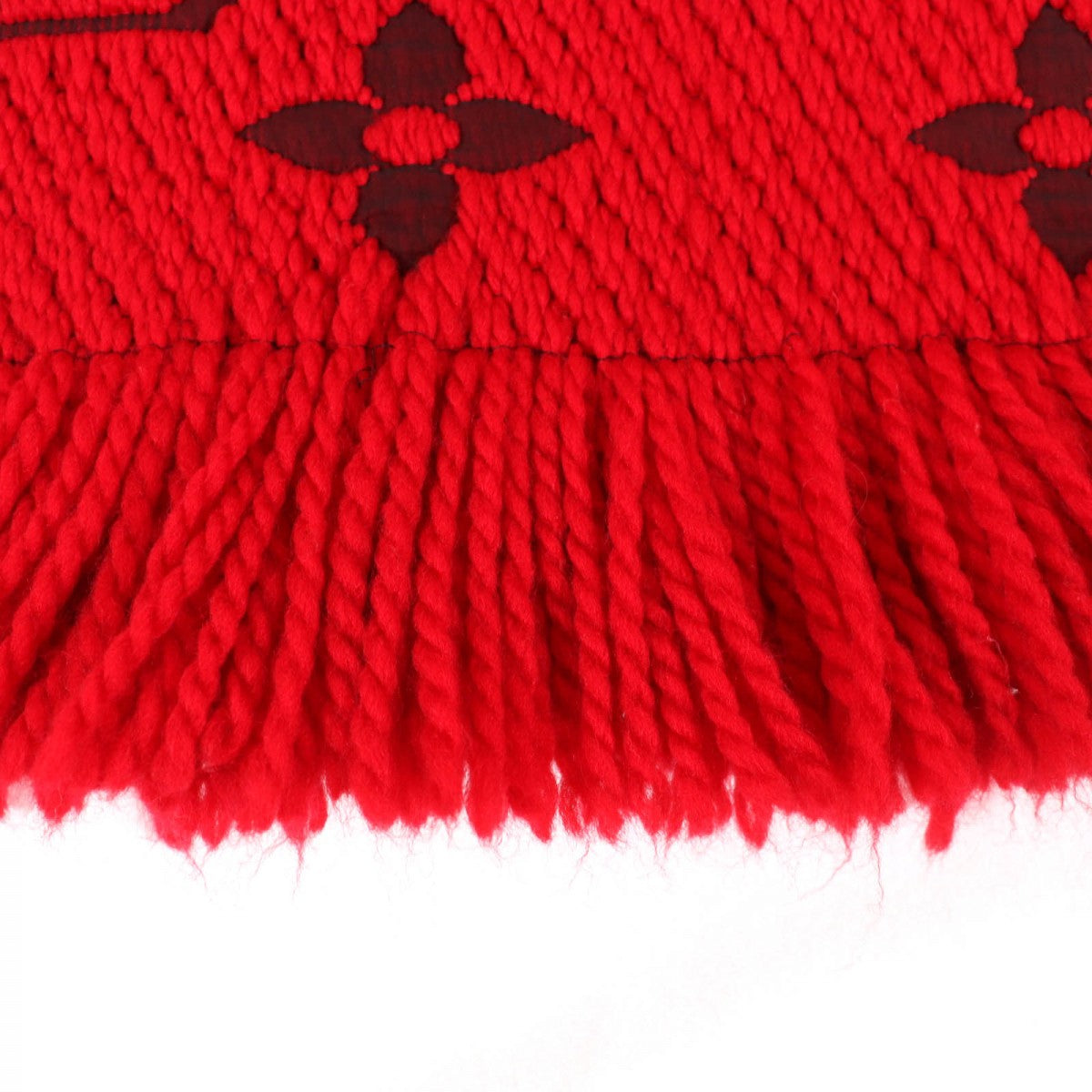 LOUIS VUITTON Scarf M72432 wool Ruby Esharp Logomania