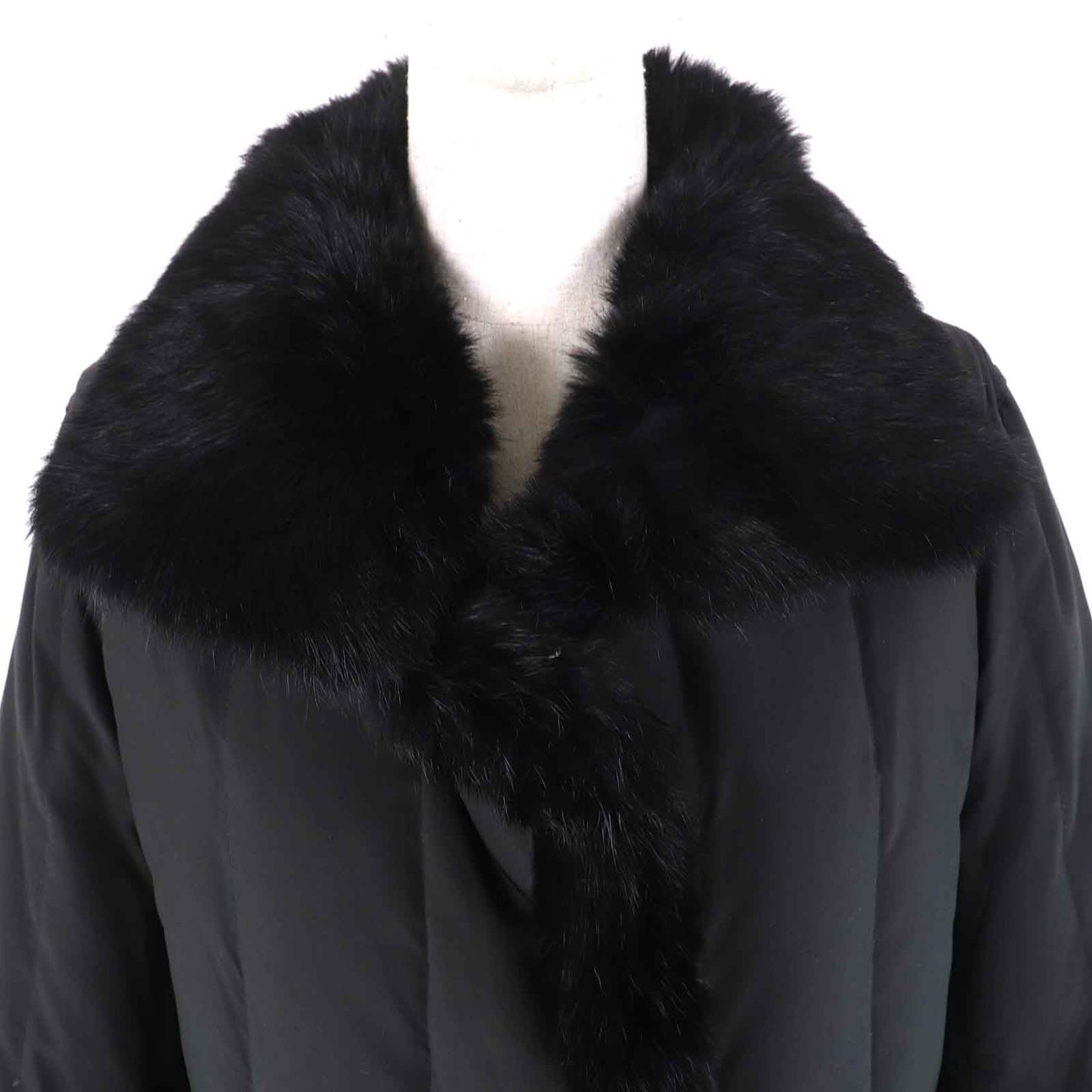 Burberry London Down Coat Rabbit Fur Nova Check Down Coat