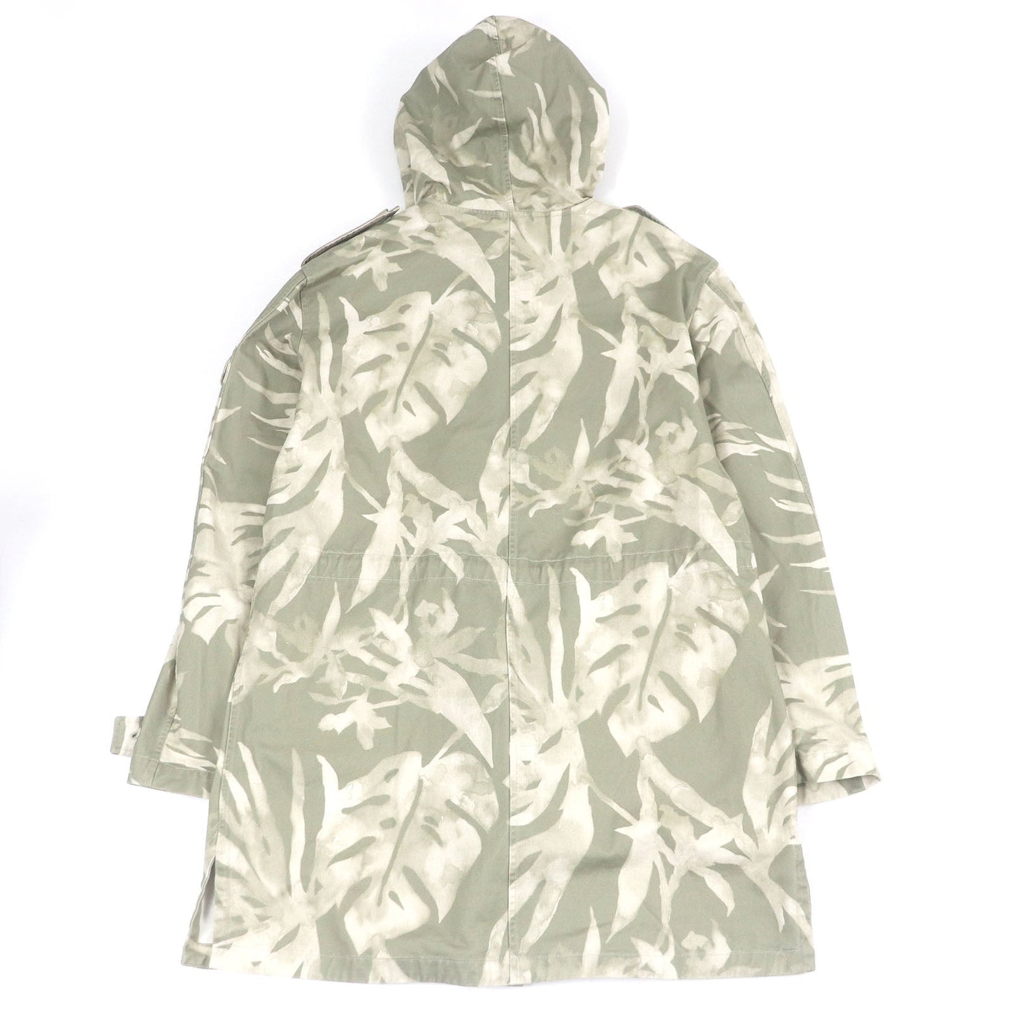 Saint Laurent Paris Leaf Print Mod Coat Coat