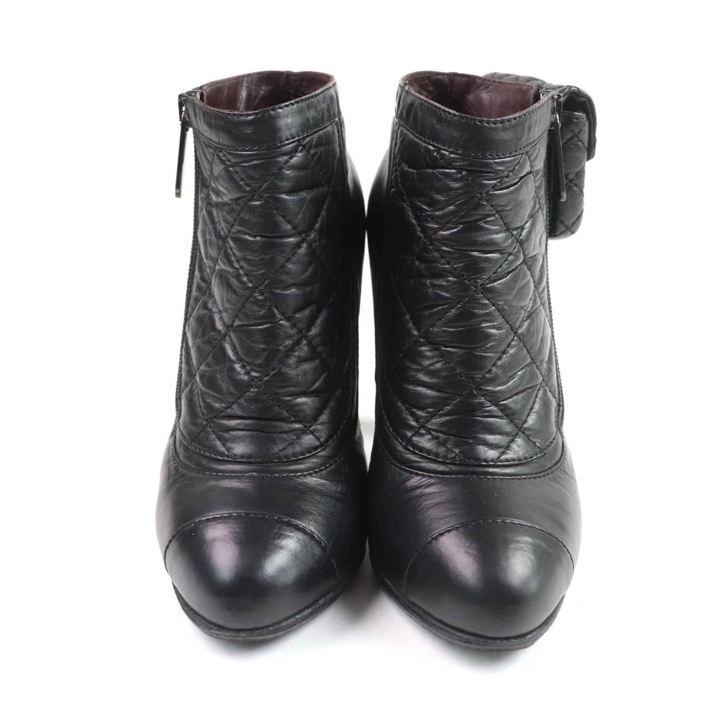 Chanel Leather Ankle Boots