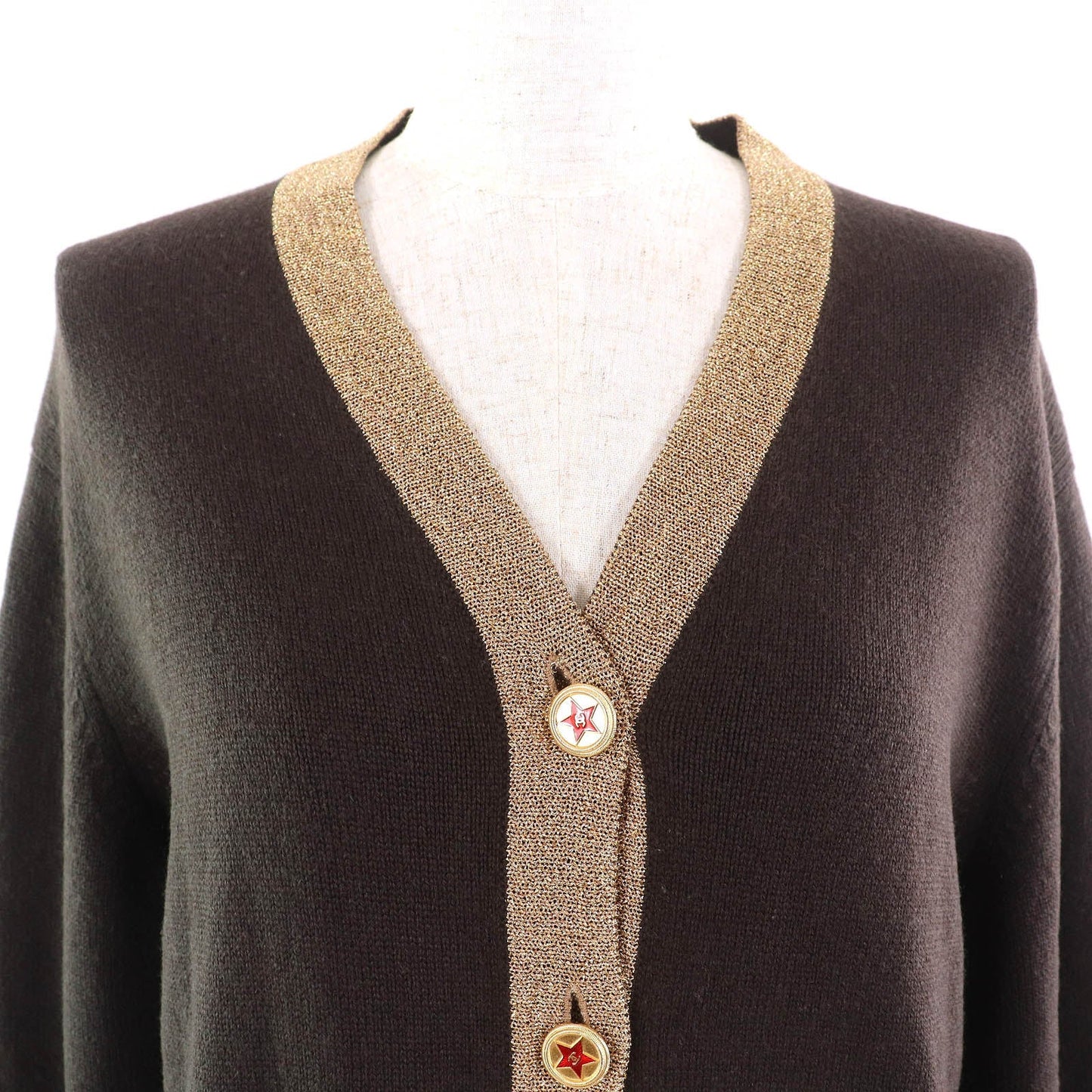 Chanel COCO Mark Star Button Cashmere Cardigan