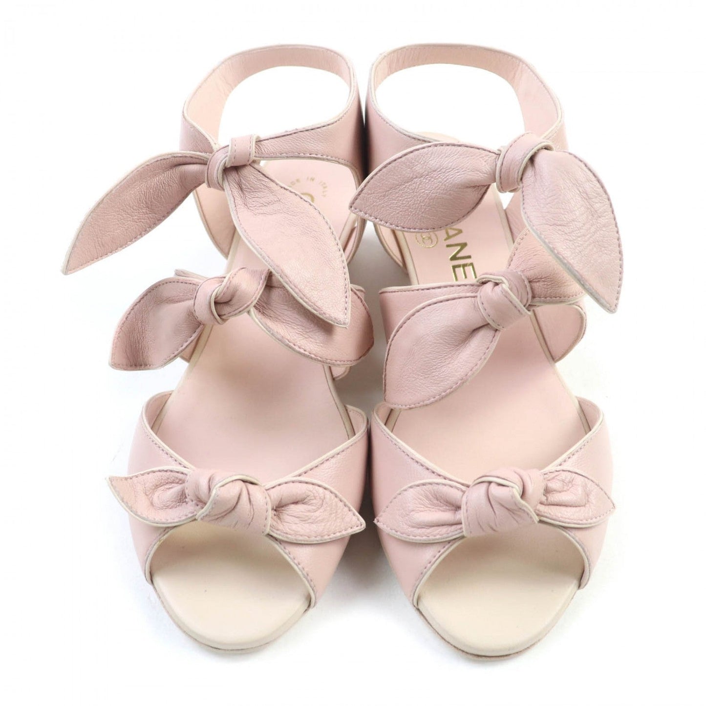 CHANEL Sandals G35297 leather pink 35.5