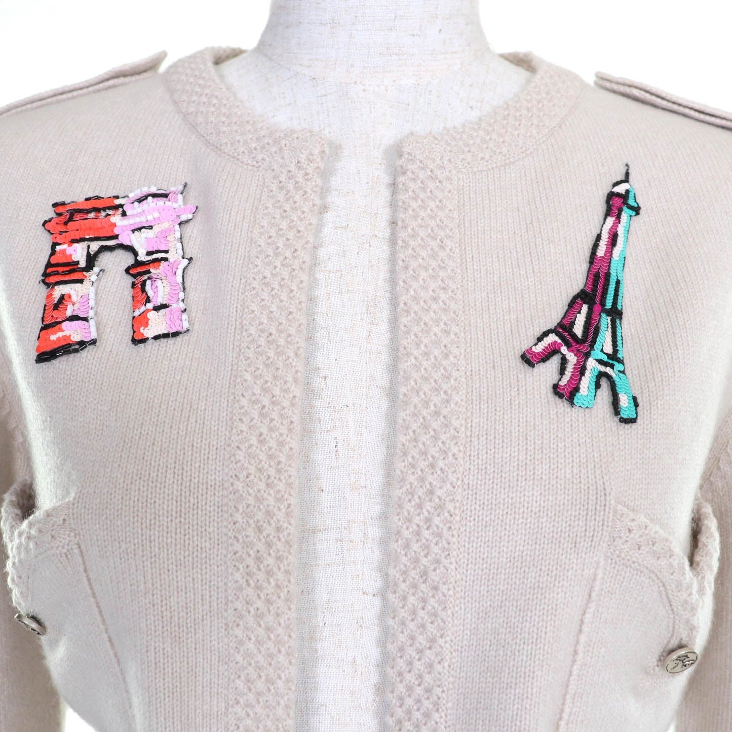 Chanel Sequin embroidered knit Cashmere Cardigan