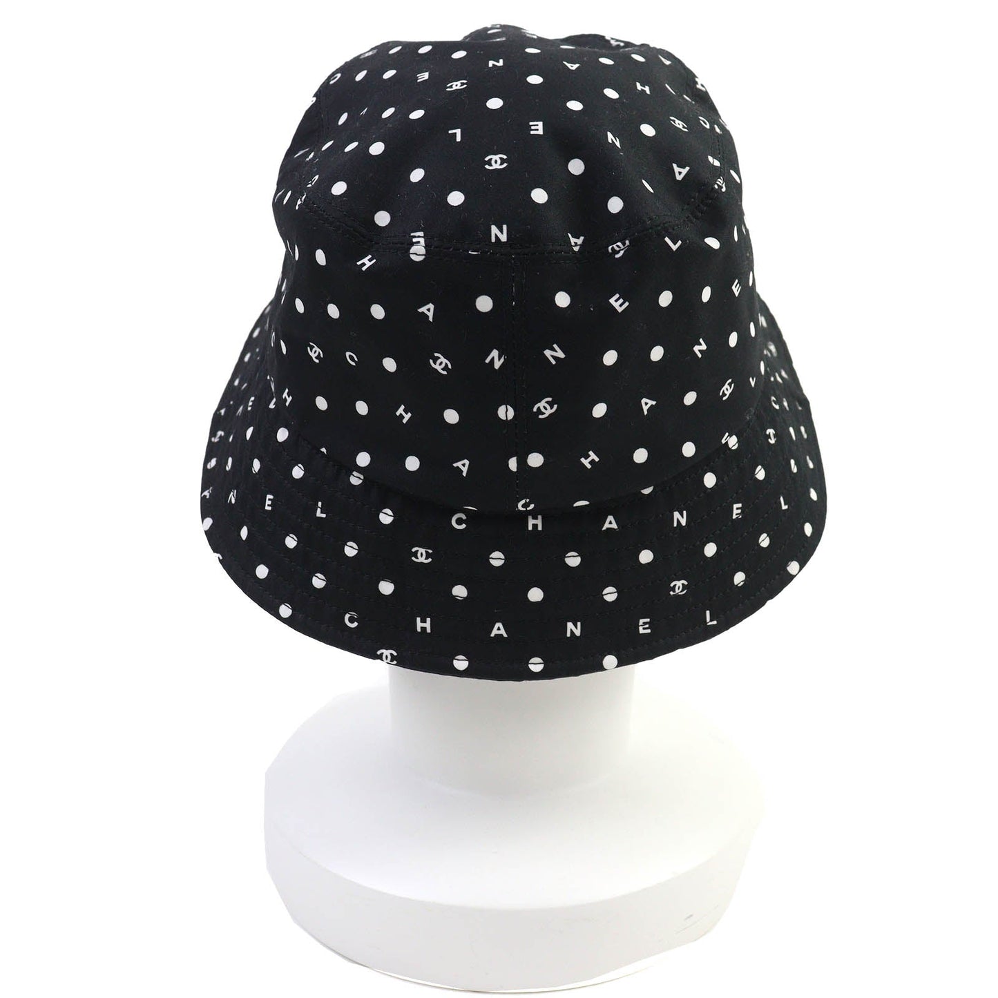 Chanel COCO Mark Embroidered Cotton Bucket Hat