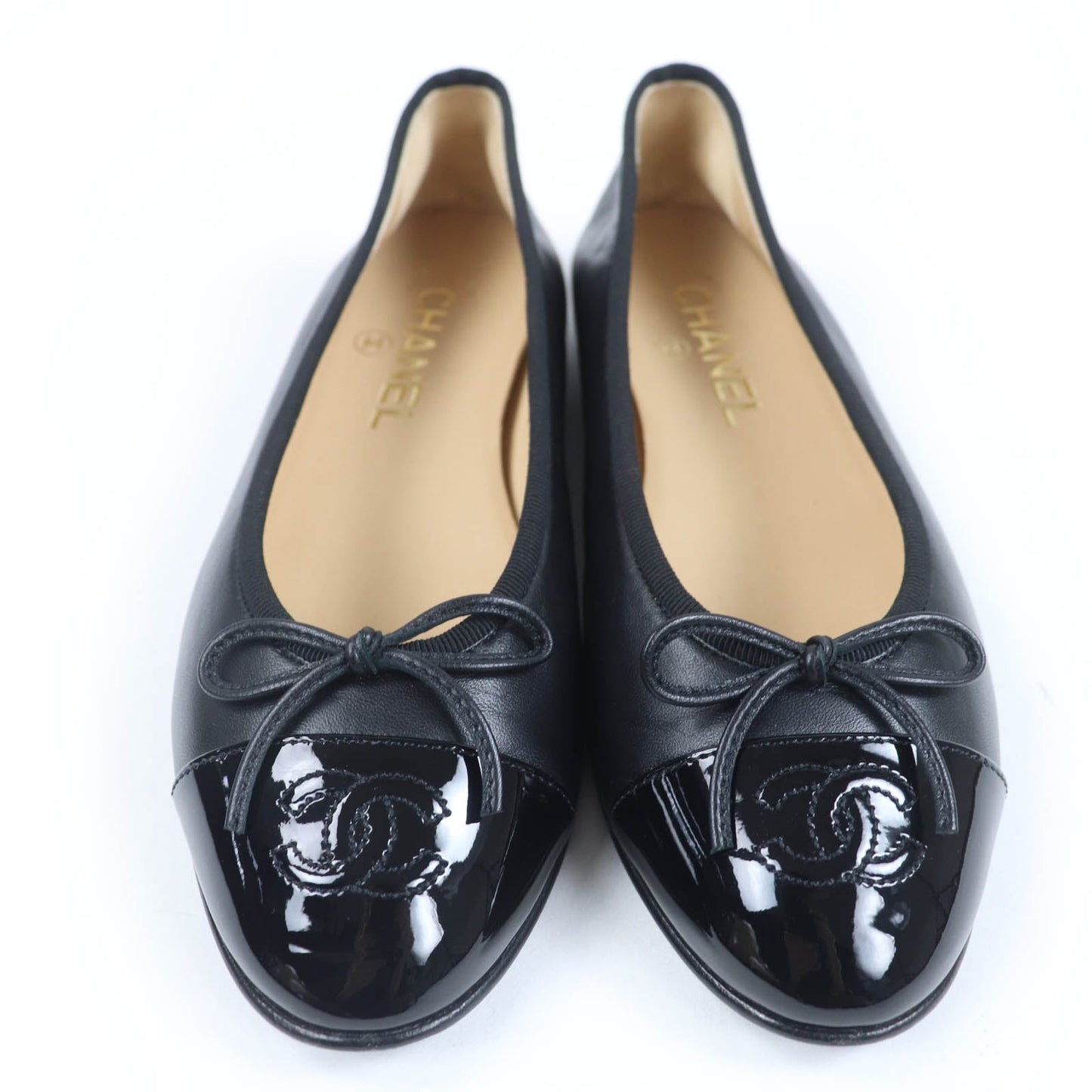 Chanel COCO Mark Leather Ballerina Pumps
