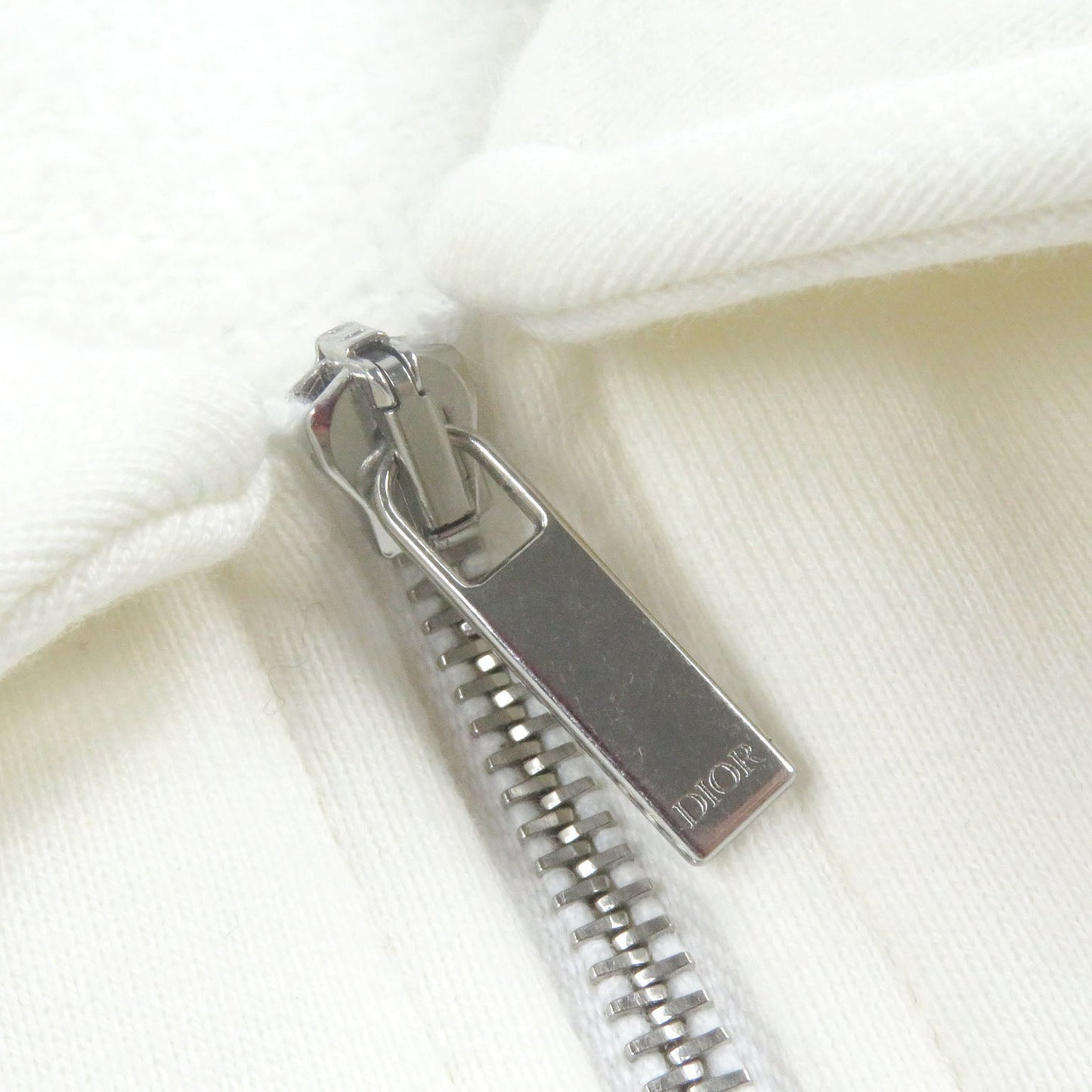 Dior Logo Embroidered Cotton Half Zip Sweatshirt