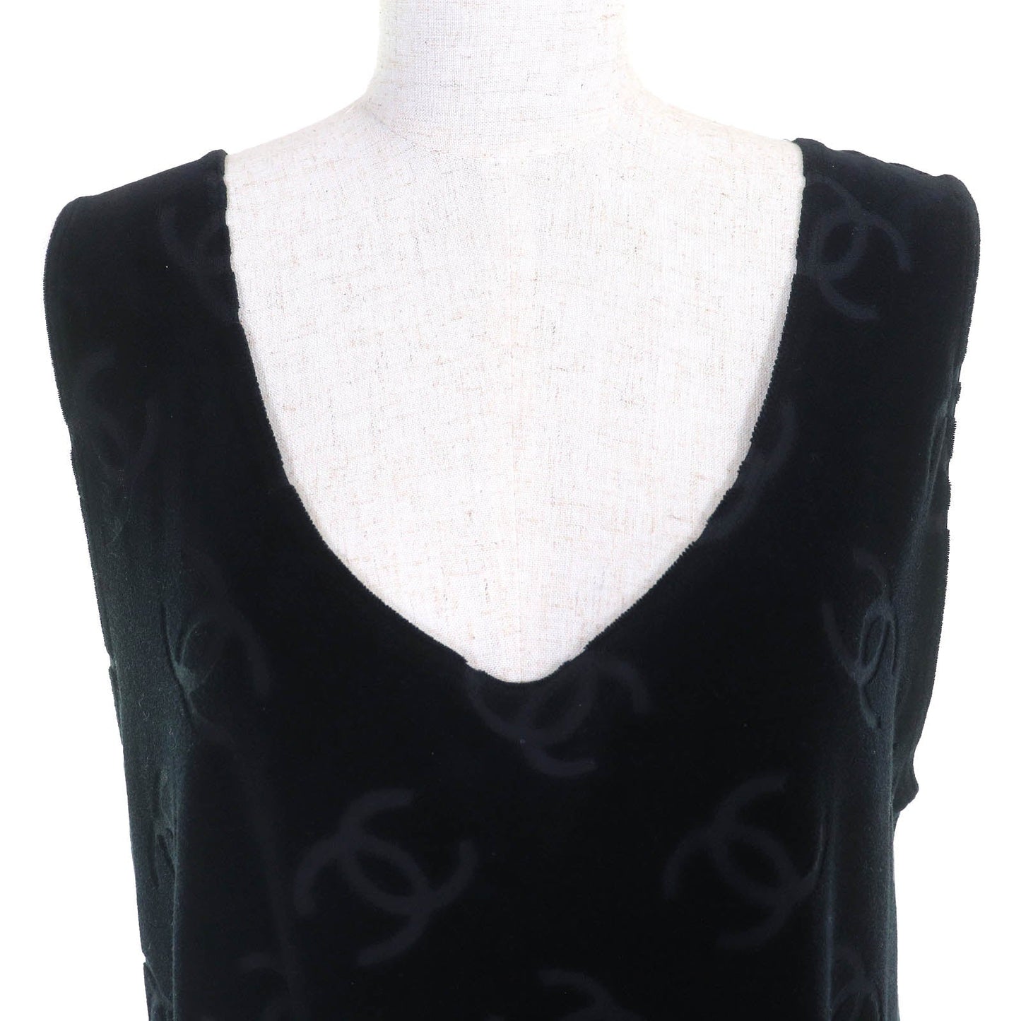 Chanel COCO Mark Velour Sleeveless Top