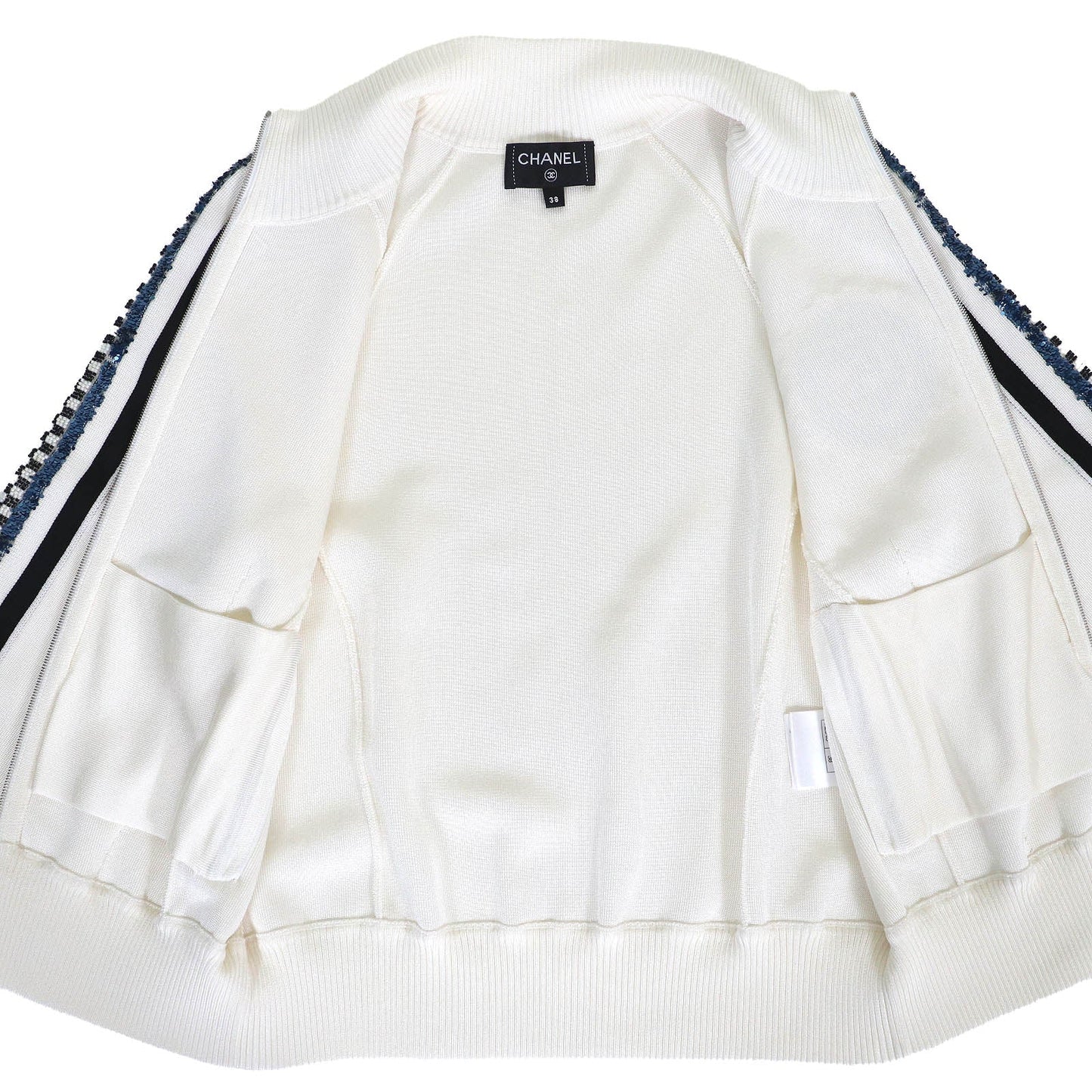 Chanel Blouson COCO Mark Logo No. 5 Patch Sequin Blouson