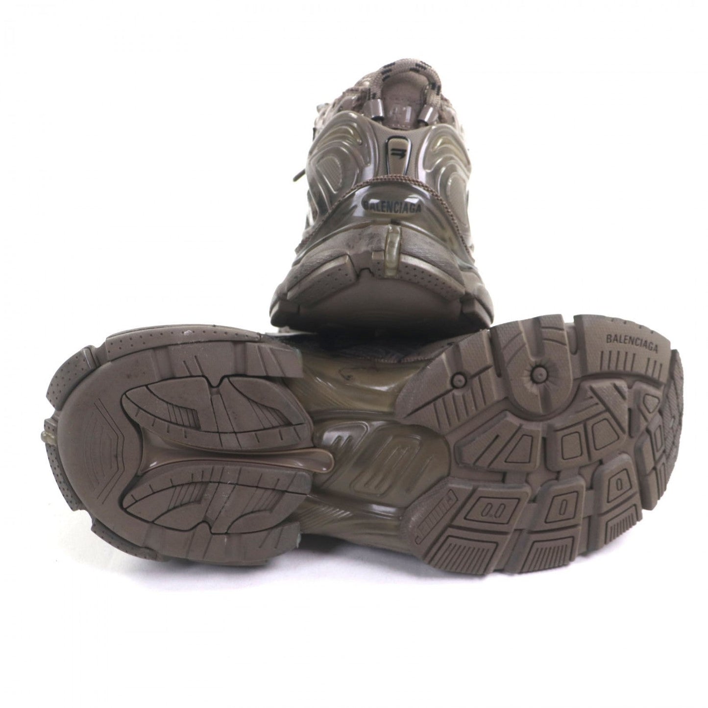 BALENCIAGA sneakers 677403 fabric Braun Khaki RUNNER 41