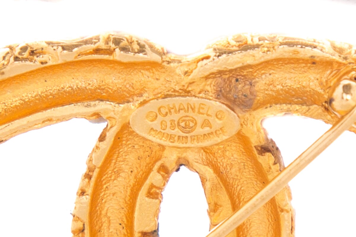 Chanel Gold CC Tassel Brooch Pin 93A