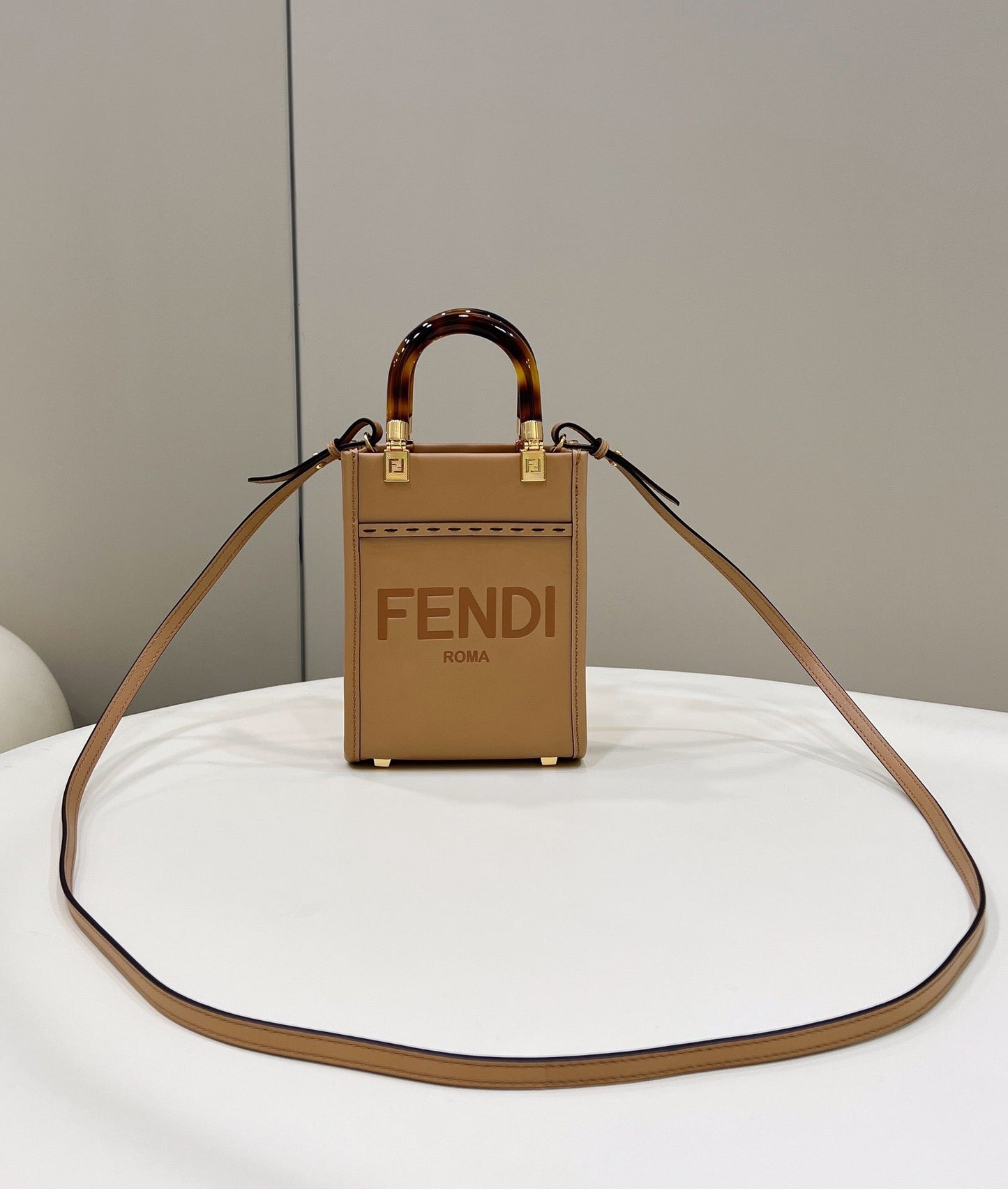 Top QualityTop Quality Sunshine Shopper Light Brown Mini Bag For Woman 13cm/5in