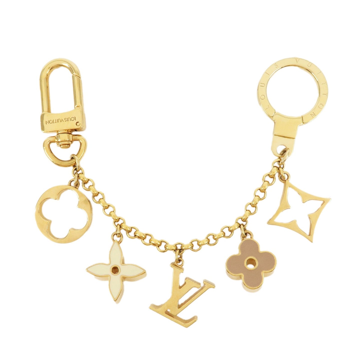 Louis Vuitton Chain Fleur de Monogram LV Logo Bag Charm M65111