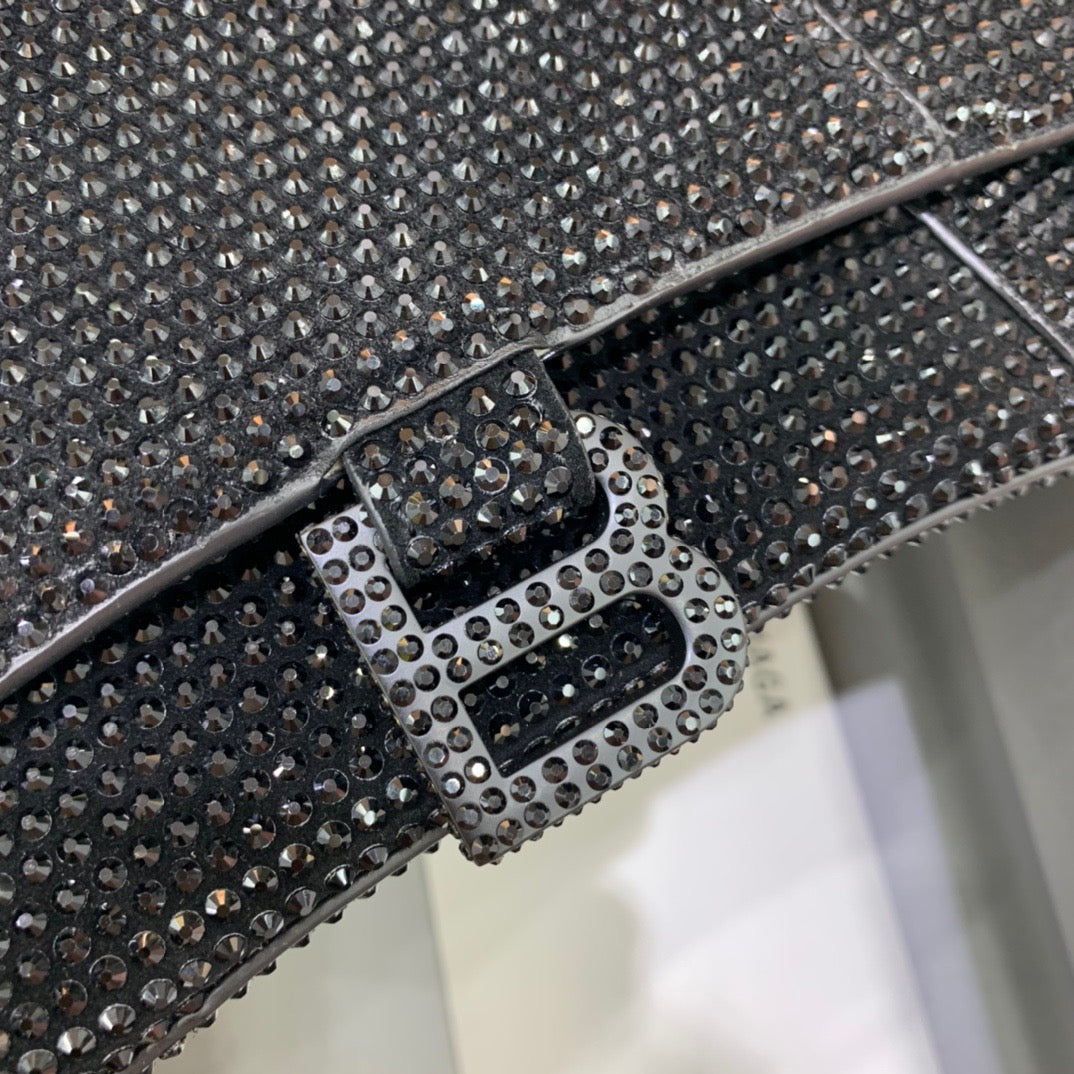 Top Quality Hourglass XS Handbag In Black, For Women, Bags 7.4in/19cm 59283328D071071