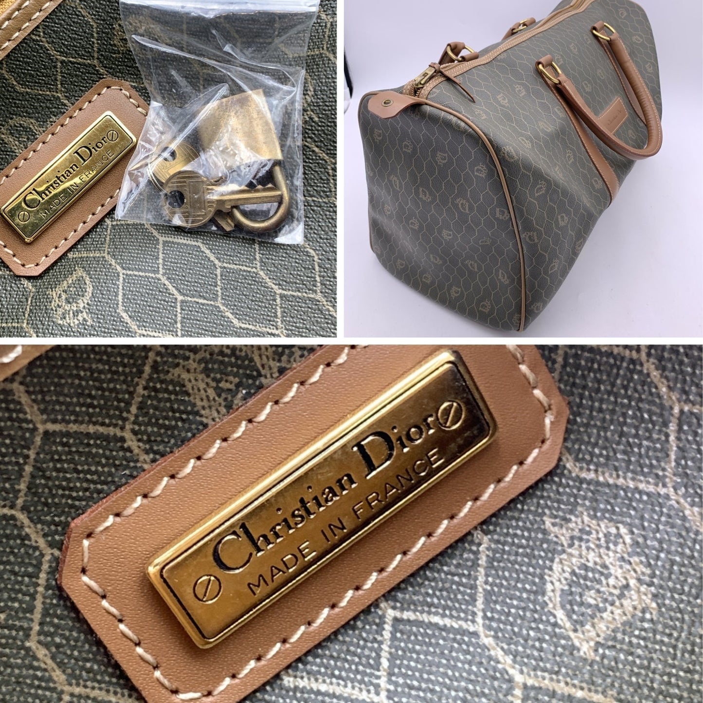 CHRISTIAN DIOR Monogram Duffle Travel Unisex Bag Handbag