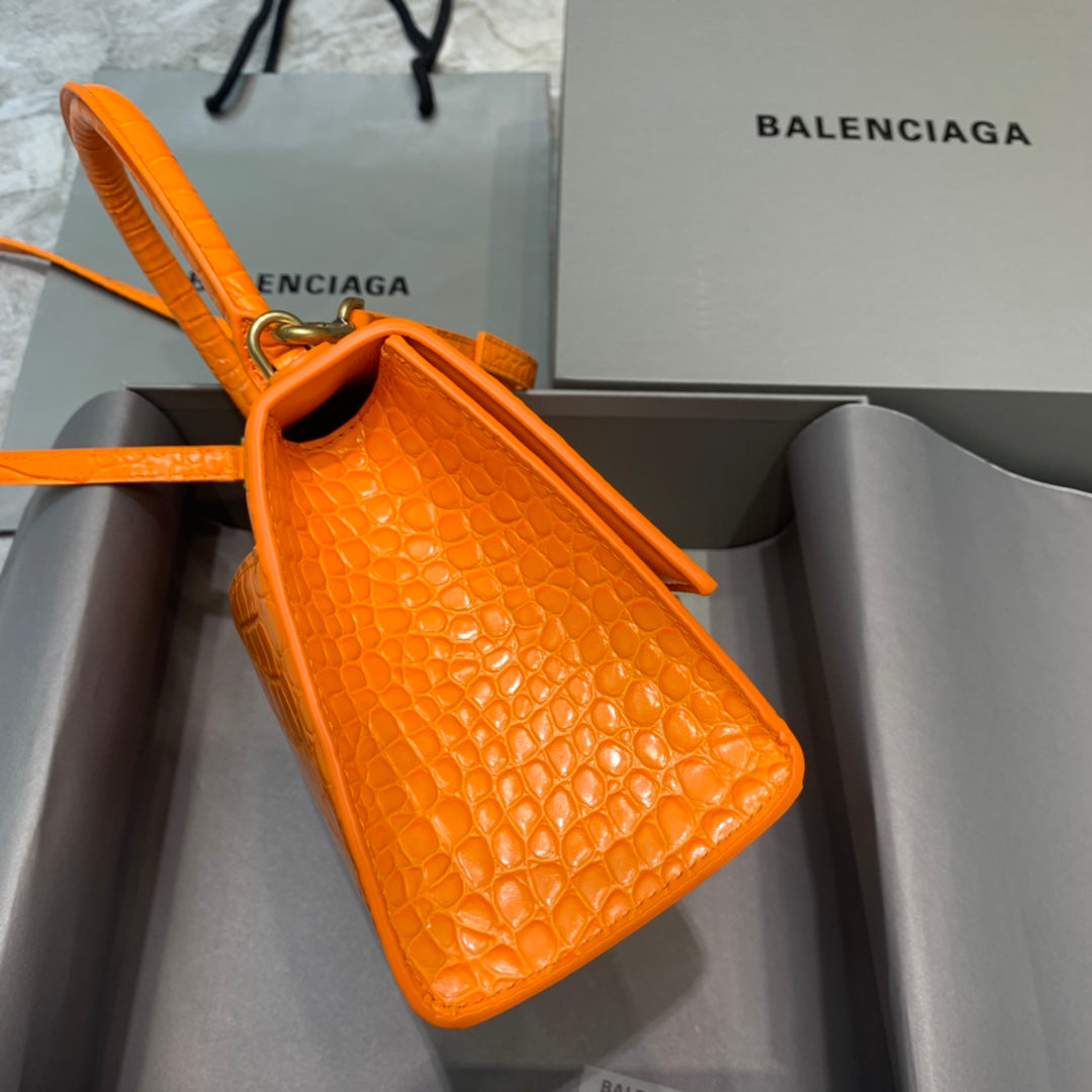 Top Quality Hourglass Small Handbag In Orange, For Women, Bags 9in/23cm