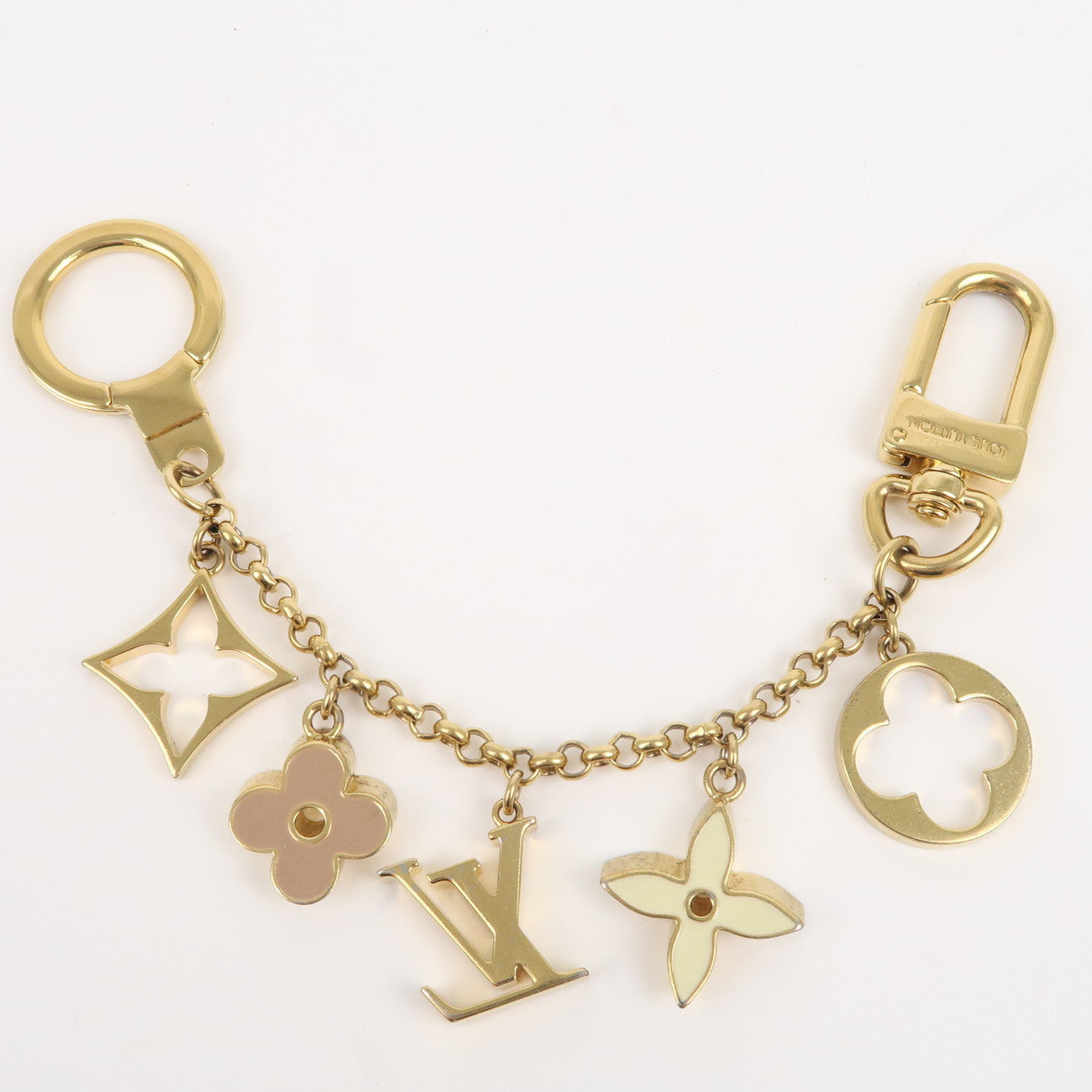 Louis Vuitton Fleur de Monogram LV Logo Bag Charm M65111