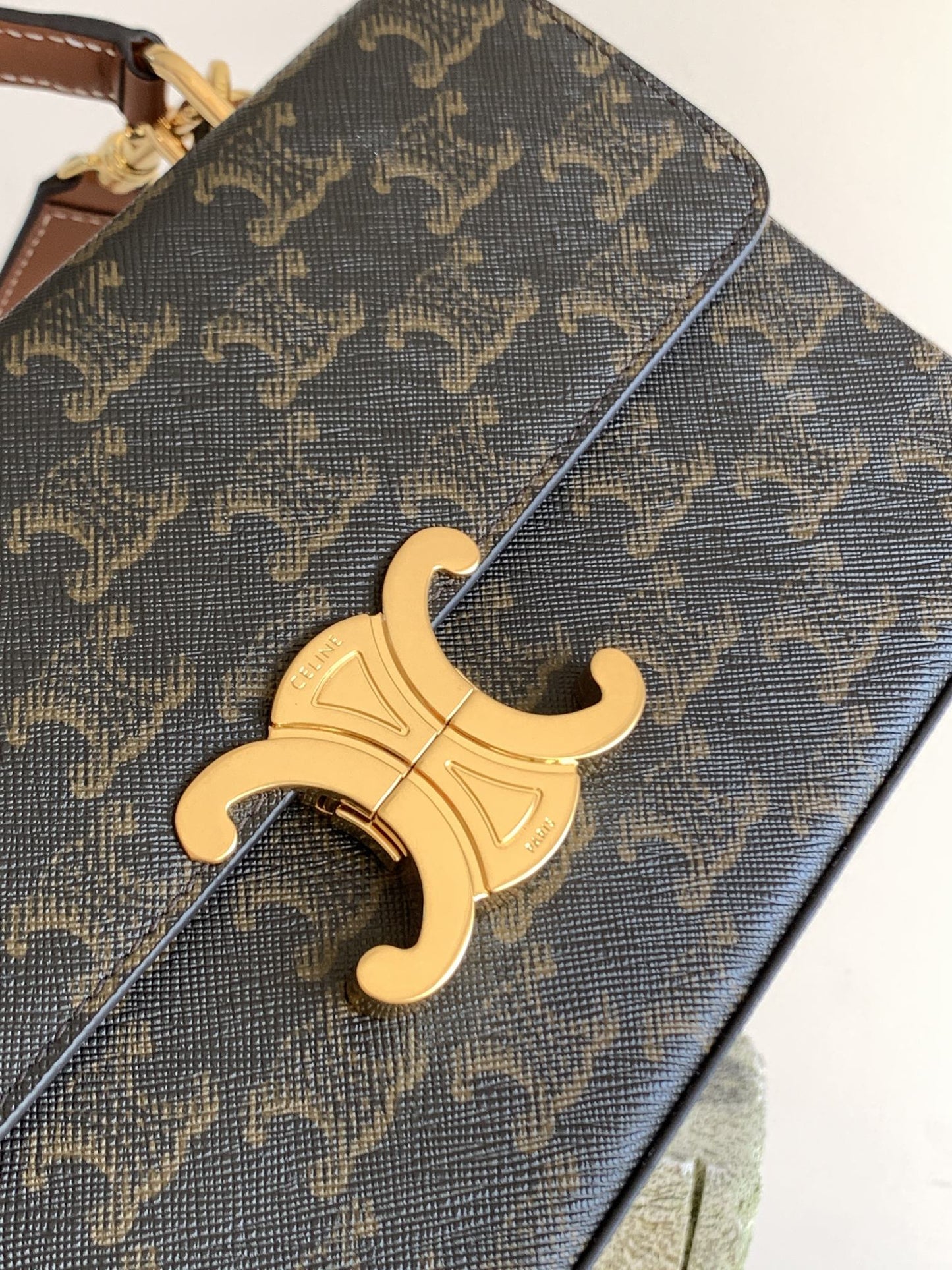 Top Quality Box Triomphe Bag In Triomphe Canvas Brown For Women 9in/22cm