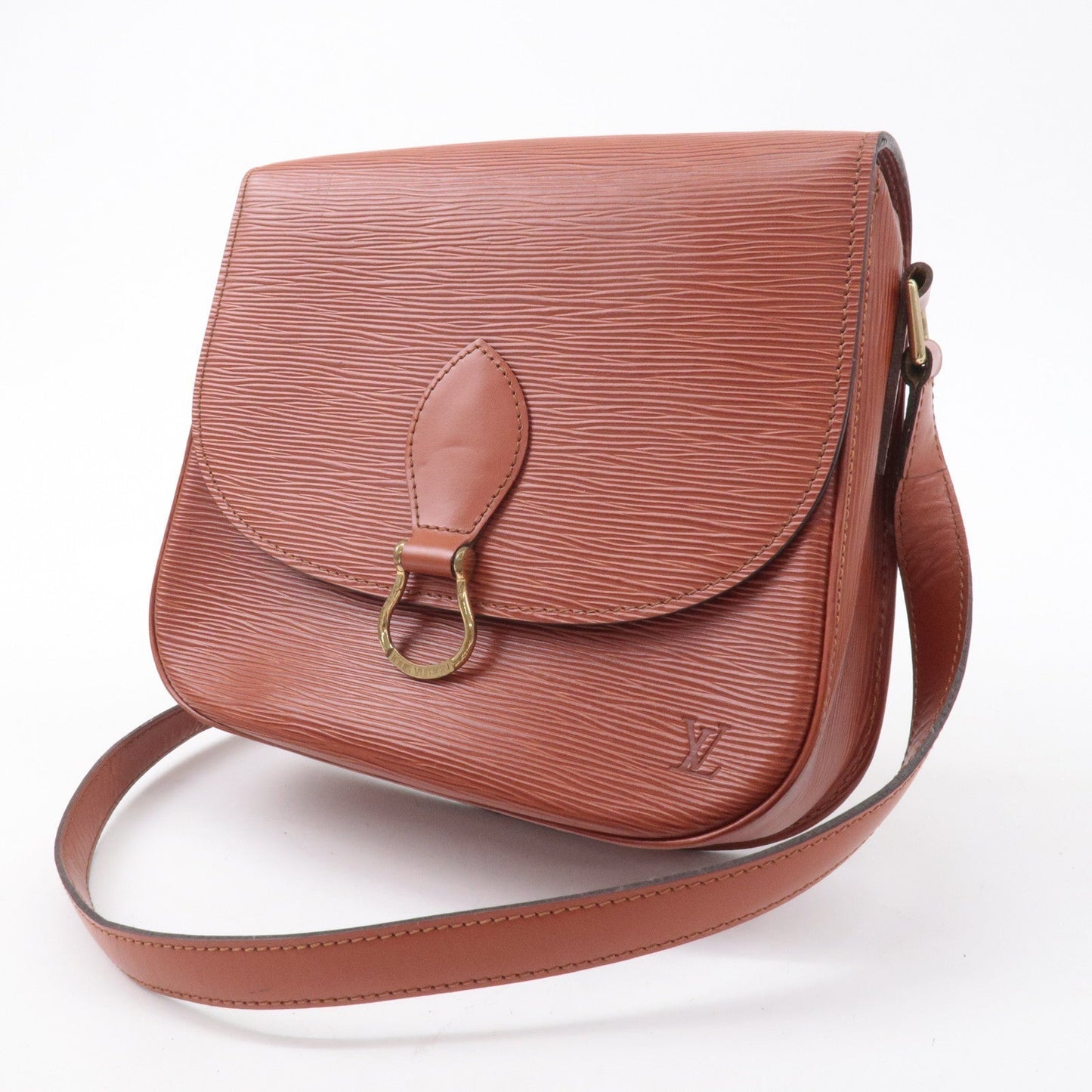 Louis Vuitton Epi Saint Cloud Shoulder Bag Kenya Brown M52193