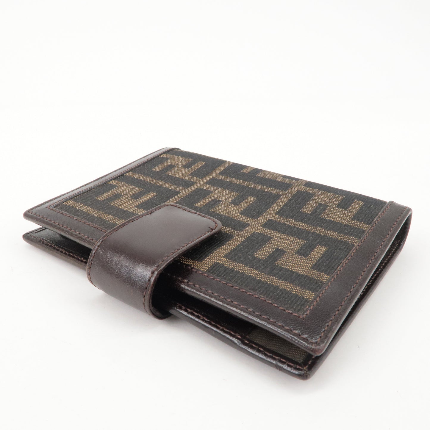 FENDI Zucca Canvas Leather Planner Cover Black 2289 31053 099