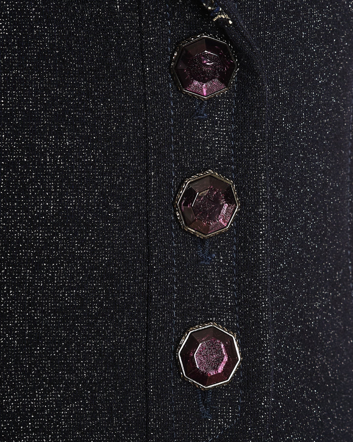 Chanel Navy Sleeveless Gilet Dress with Pocket, Tweed and CC Hexagon Buttons Size FR 38 (UK 10)