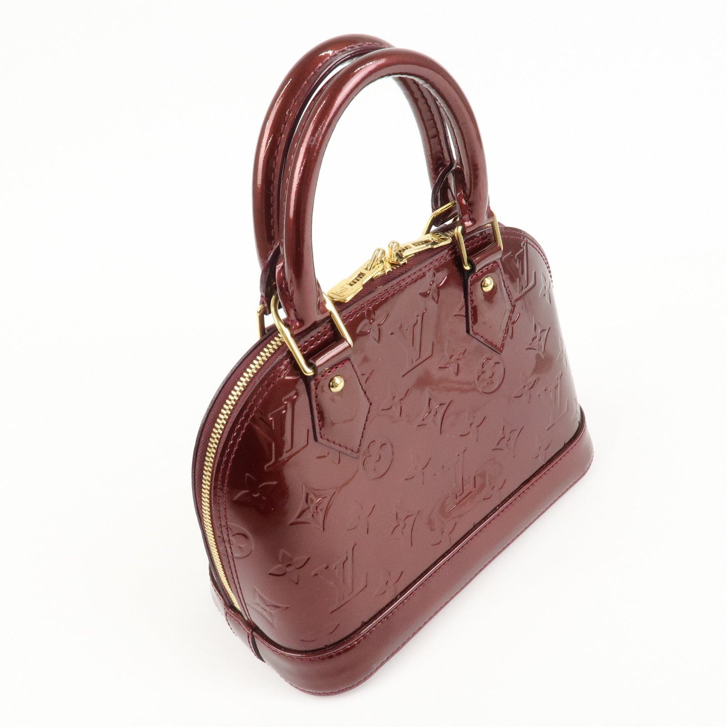Louis Vuitton Monogram Vernis Alma BB Hand Bag Griotte M90231 d