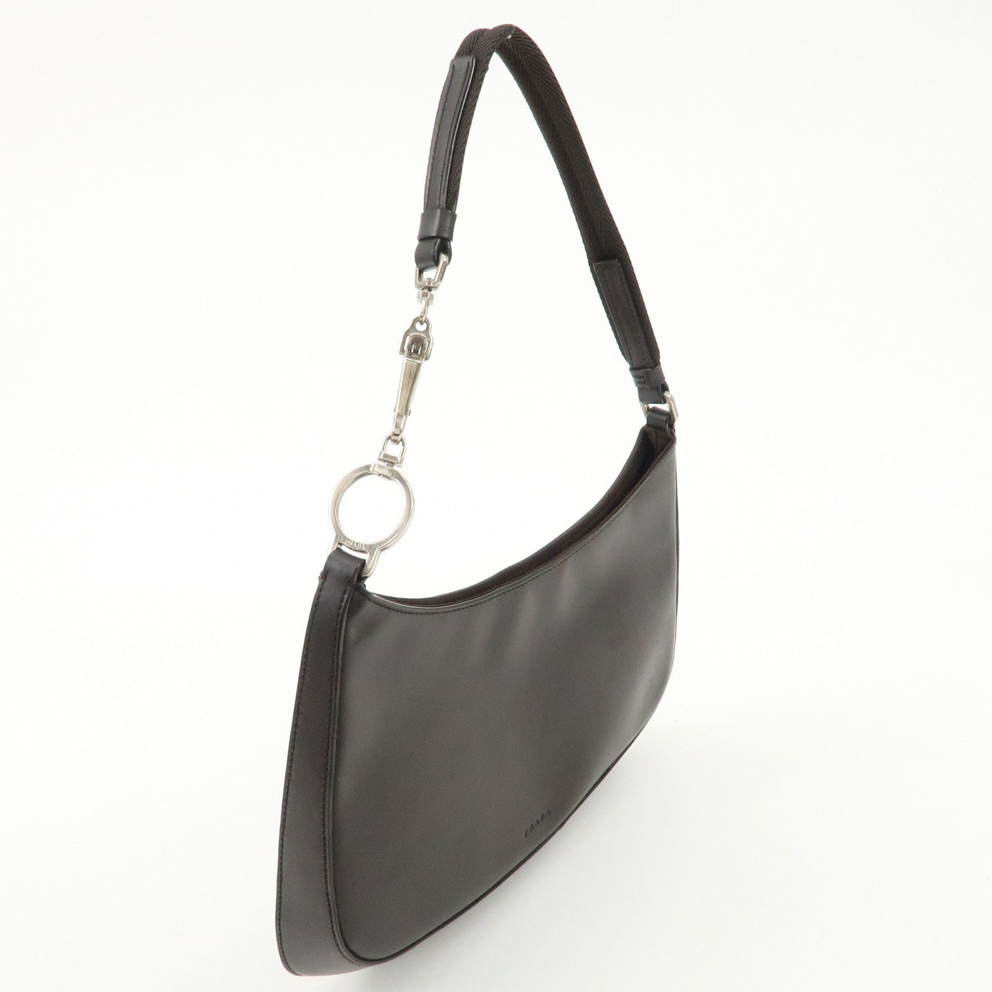 PRADA Leather Cleo Shoulder Bag Dark Brown B11018 d