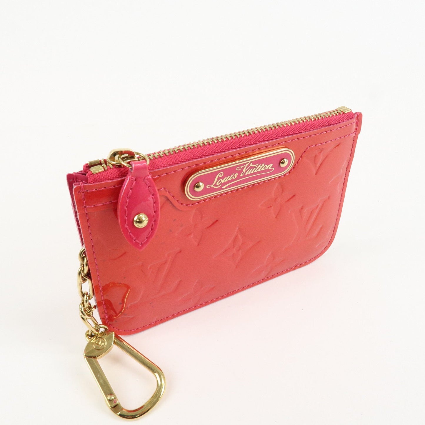 Louis Vuitton Vernis Pochette Cles Coin Case NM Rose Pop M93637 d