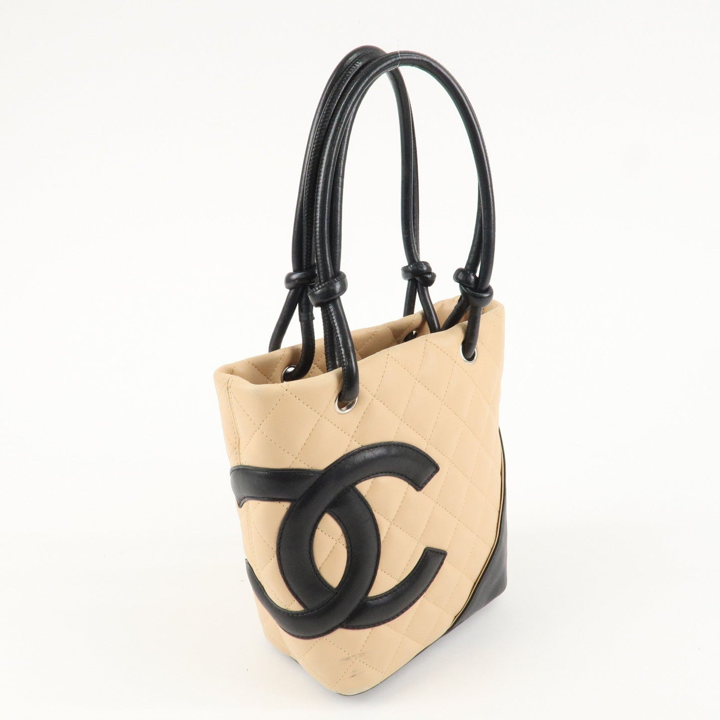 CHANEL COCO Mark Cambon Line Lamb Skin Small Tote Bag A25166 d