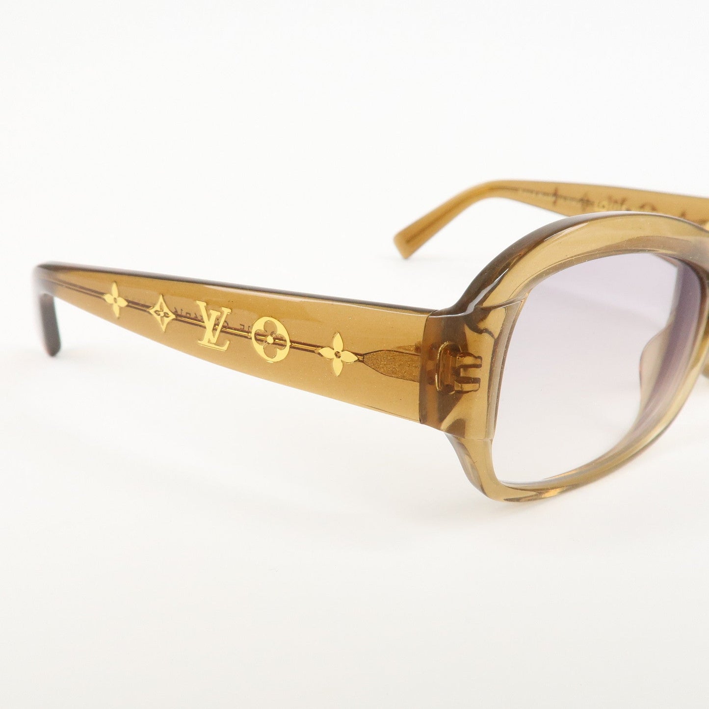 Louis Vuitton Obsession PM Sunglasses Clear Brown 56??16 Z0381E d