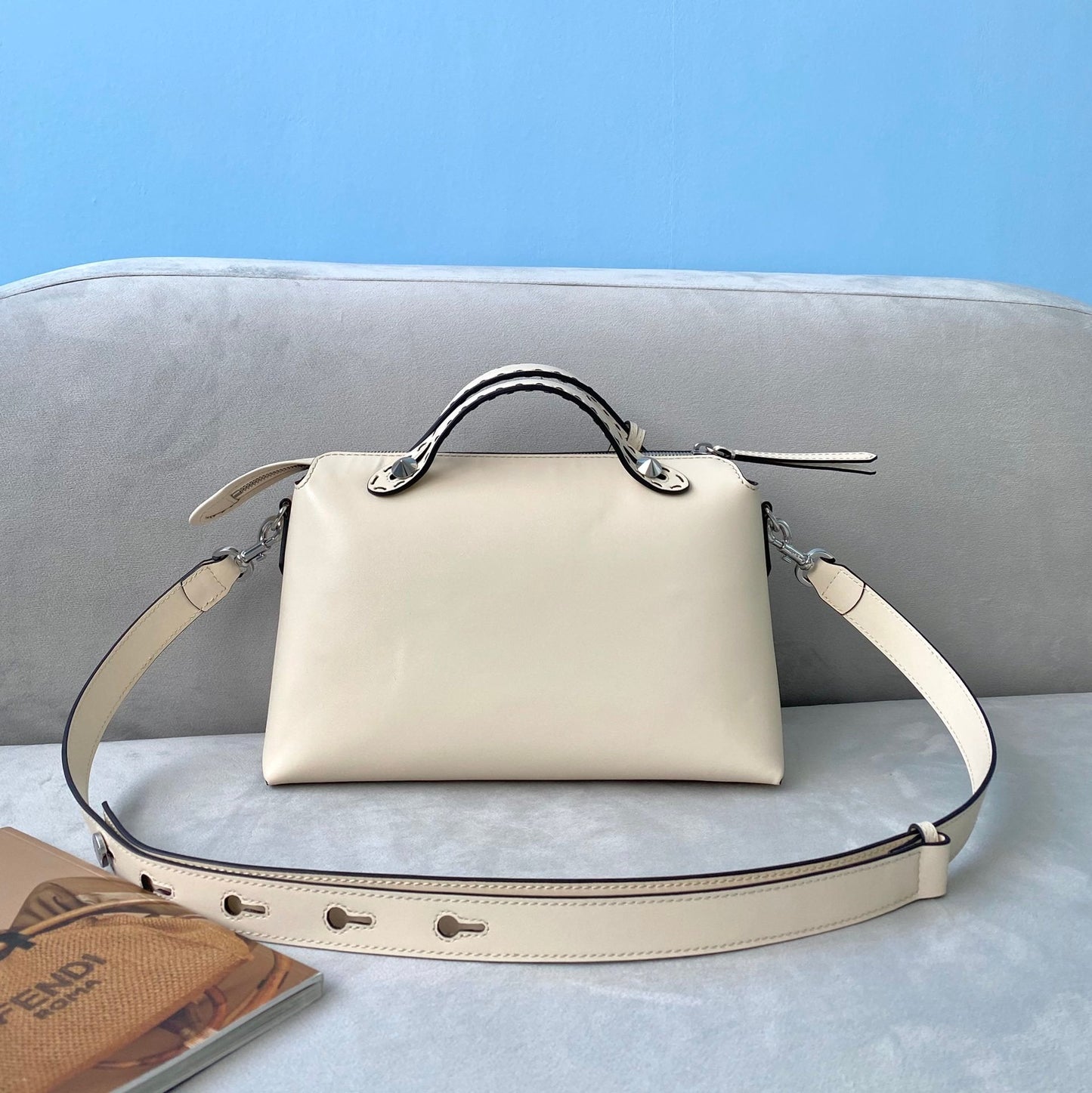 By The Way Medium White For Women, Women’s Handbags, Shoulder And Crossbody Bags 10in/27cm FF 8BL146