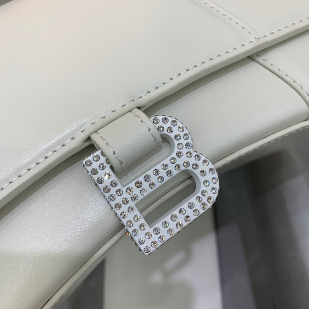Top Quality Hourglass Small Handbag In White, For Women, Bags 9in/23cm 5928331QJ4Y9028