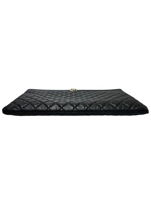 A84407 Cavier Skin Boy Gold Plated Large Clutch Chanel