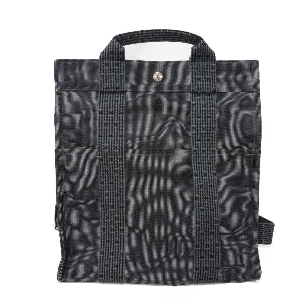 HERMES Backpack Nylon canvas (polyamide x polyester) Dark gray Serie button Her Line ad MM Women(Unisex) d