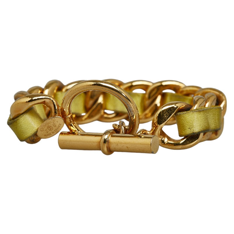 Chanel Armband Gold Yellow Leather Chanel