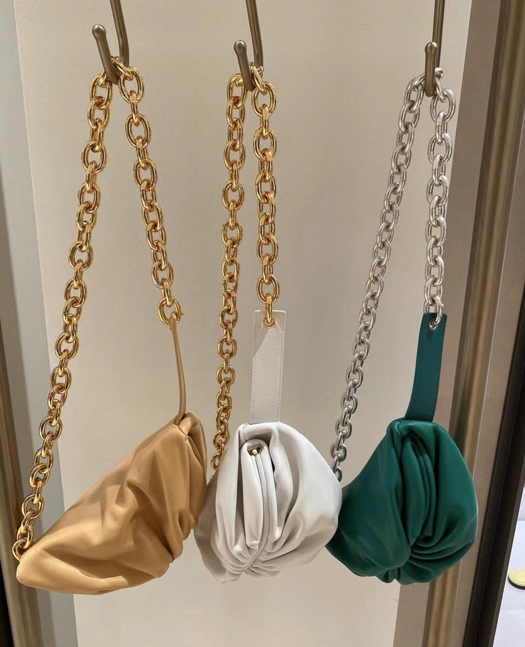 Top Quality Chain Pouch Green, For Women, Women’s Bags 12.2in/31cm