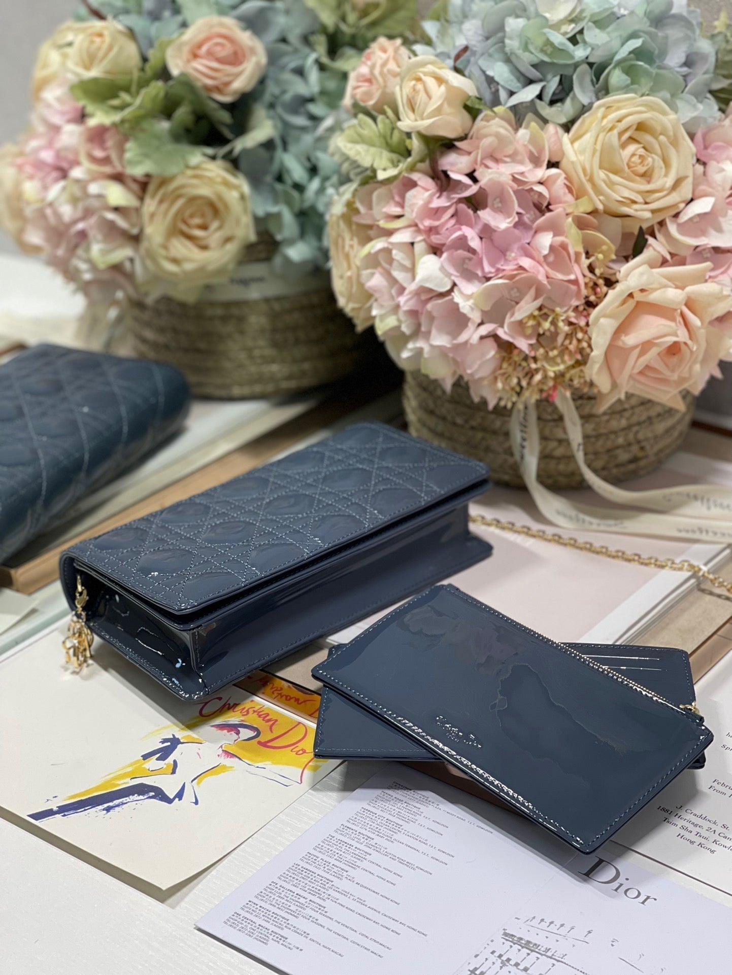 Top Quality Lady Pouch Midnight Blue, For Women, Womens Handbags 8.5in/21.5cm CD