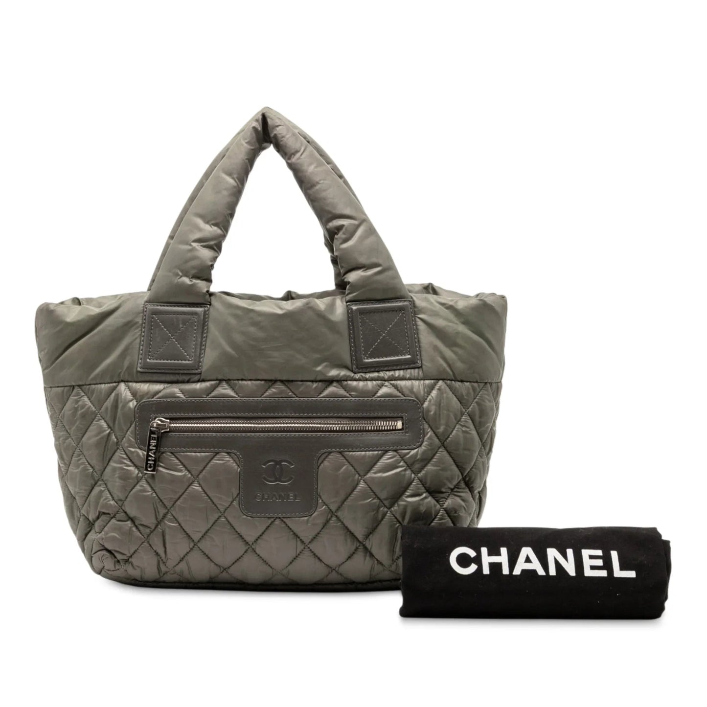 Green Chanel Small Quilted Nylon Coco Cocoon Tote